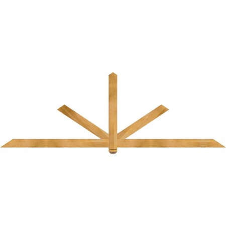 Ekena Millwork Kennewick Rough Sawn Timber Gable Bracket, Western Red Cedar, 108"W x 36"H x 2"D x 4"F, 8/12 Pitch GBW108X36X0204KEN00RWR